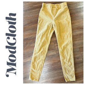 Mustard corduroy jeggings from ModCloth, size M